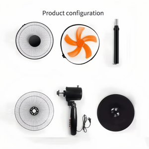 Ventilador de Pedestal Mecánico de Plástico para el Hogar, Ventilador de Pie de 16 Pulgadas con Base Personalizada - Product Image 5