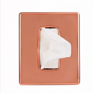 Porte-serviettes carré en cuivre doré rose fait main, design élégant pour table à manger, ustensile de cuisine parfait pour restaurants et hôtels - Product Image 3
