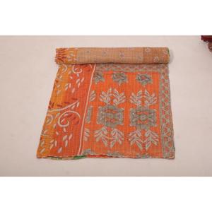 Colcha Kantha Gudri de Algodón Multicolor, Hecha a Mano, Reversible, para Cama, Decoración Étnica India para el Hogar - Product Image 3
