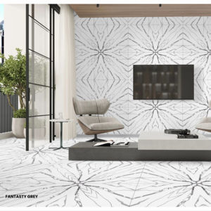 Azulejos de Porcelana Contemporáneos con Acabado Brillante, Diseño Bookmatch, Tamaño 60x120cm, 600x1200mm, 24x48 Pulgadas, Losas de Lujo con Aspecto de Mármol para Paredes y Pisos Interiores - Product Image 1