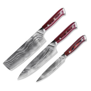 Juego de Cuchillos de Cocina para Chef con Mango de Abulón de Damasco de Alta Calidad al por Mayor, con Núcleo de Acero Súper Japonés VG10 - Product Image 2