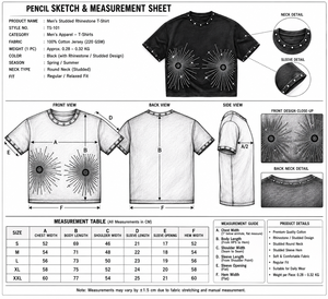 T-shirt surdimensionné orné de strass pour homme, décontracté, à manches courtes, style été, motif à pois, tissu popeline - Product Image 5