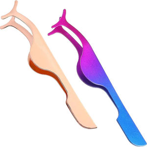 Applicateur professionnel en acier inoxydable antistatique à pointe dentelée pour pose de faux cils et extension de cils de précision - Product Image 2