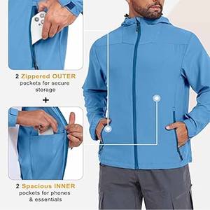 Chaqueta cortavientos con logotipo personalizado, impermeable, para hombre, para pesca, a prueba de viento, subida por Dress Sports - Product Image 4