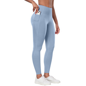 Leggings de aspecto elegante para mujer, perfectos para hacer ejercicio en casa, entrenamiento con mancuernas, a la moda, antibacterianos, sin costuras, con bolsillo. - Product Image 6