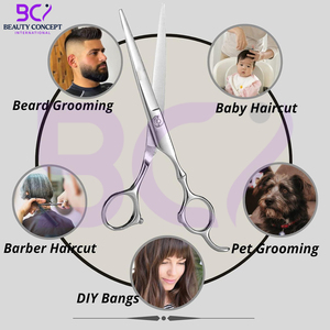 Tijeras de Corte de Pelo de Acero Inoxidable con Cuchillas Afiladas para Mujeres y Hombres, Tijeras de Peluquería - Product Image 6