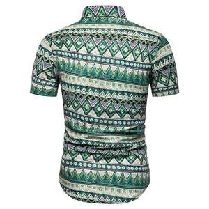 เสื้อเชิ้ตลายตารางแขนสั้นผ้าฝ้ายทรงสลิมฟิตแบบกำหนดเองสำหรับผู้ชายเสื้อผ้าลำลองระบายอากาศได้ดีบังคลาเทศ (AOP) - Product Image 2