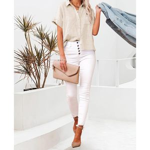 2025 femmes été décontracté deux pièces ensembles ample lin tenues avec haut short au-dessus du genou au-dessus du genou longueur quantité minimale de commande 2 pièces - Product Image 4