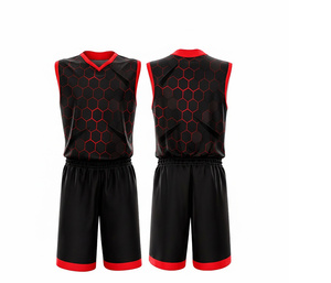 Ensemble de shorts et maillot de basket personnalisés, uniforme sportif entièrement sublimé en polyester respirant et à séchage rapide pour hommes et femmes - Product Image 6