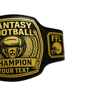 Customizable Fantasy Football Champion Belt Premium Gold Plated Sports Title Personalized Football Trophy - Product Image 4