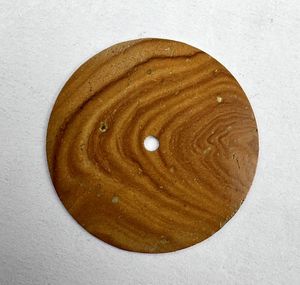 Esfera de Reloj con Movimiento Nh35, Piedra de Ojo de Tigre Natural, Marrón/Negro, Disco de 28.50mm, 1mm de Grosor, Corte Plano, Clásico, Elegante, Vintage, de Lujo - Product Image 3