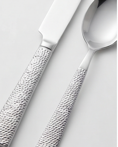 Stainless Steel <b>Utensils</b> <b>Set</b> With Unique Designer Handles Durable And Stylish Cutlery For Tabletop And Dining Needs - Product Image 2