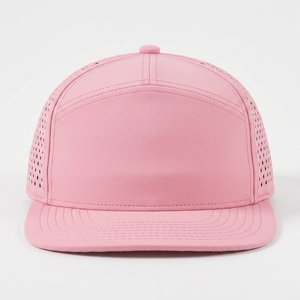 Premium Custom 7 Panel <b>Flat</b> Bill Snapback Breathable Laser Cut OEM ODM Low MOQ, High Quality Perforated Streetwear Snapback <b>Hat</b> - Product Image 2