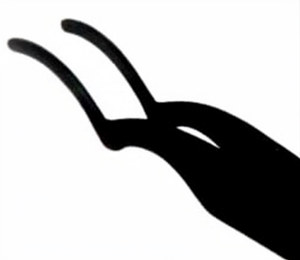 Pince à cils en acier inoxydable noir pour application rapide d'extensions de cils DIY - Product Image 2