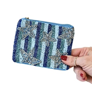 Handmade Cotton Fabric Embroidered Beaded Coin <b>Purse</b> <b>Red</b> White Small Savings <b>Purse</b> Durable High Quality Cash Card - Product Image 3