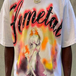 T-shirt pour homme en coton et fibre de bambou 300 g/m², coupe classique, impression numérique DTG, séchage rapide, respirant, design graphique personnalisé - Product Image 3