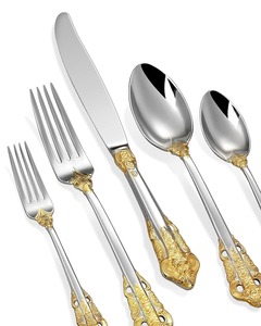 ชุดส้อมเคลือบเงินหรูหราพร้อมรายละเอียดสีทอง เหมาะสำหรับงานเลี้ยงอาหารค่ำสุดหรู งานแต่งงาน ร้านอาหาร และใช้ในบ้าน จากอินเดีย - Product Image 6