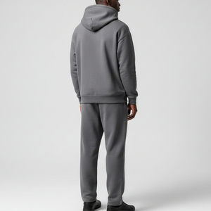Survêtements à capuche unis respirants et écologiques en coton 100 % de qualité économique pour hommes – Ensembles de sport confortables pour la remise en forme (vente en gros) - Product Image 5