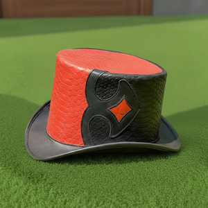 Premium quality custom Handmade Leather <b>animal</b> Pattern design print Top Hat <b>Steampunk</b> Gothic Cosplay - Product Image 2