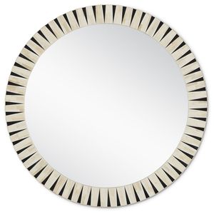 Handmade Luxury Coastal <b>Decorative</b> Round Wall Mirror with Natural Bone Inlay Stylish Home Interior Design - Product Image 3