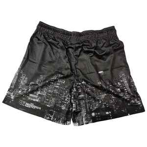 Shorts de sport personnalisés pour hommes, en toile, taille élastique, style streetwear, 100% polyester, respirants, décontractés, noirs, de qualité supérieure - Product Image 2