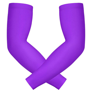 Manchon de compression unisexe personnalisé avec logo, nouveau design, vierge, pour cyclisme, basketball, protection UV, sport, couleur unie, logo coloré - Product Image 2