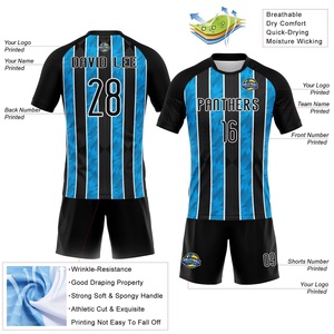 Ensemble d'uniformes de volley-ball personnalisés, maillot rayé à manches courtes, vêtements d'équipe, haut de sport, coupe athlétique - Product Image 4