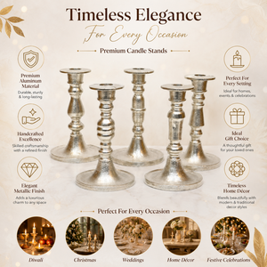 Ensemble de bougeoirs de luxe en acier inoxydable faits à la main, écologiques, modernes et décoratifs, pour la maison, les mariages, la décoration de table, cadeau - Product Image 5