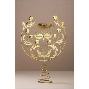 Adornos Navideños Redondos de Metal Cortados con Láser, Color y Tamaño Personalizados, Ecológicos, Resistentes al Agua, para Interiores y Exteriores - Product Image 1