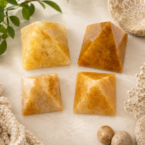 Pyramide en cristal de quartz doré, pierre précieuse, cristal de guérison, générateur d'énergie positive, méditation, décoration intérieure, métaphysique, écologique - Product Image 1