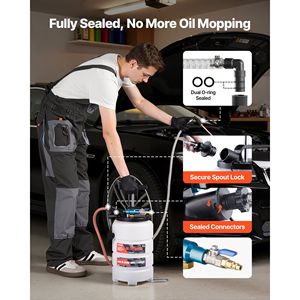 9.5 L Capacity Pneumatic/Manual Vacuum Oil Extractor <b>Pump</b> 59 Long Horse 47 Extension Tub <b>Fluid</b> Extractor for Car Care Equipment - Product Image 2