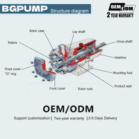 Transfer Madu Coklat Food Grade Mengisi Mesin Rotary Saniter Gear Rotor Lobe Pump