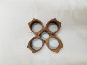 Servilleteros de madera maciza de lujo de alta calidad en diferentes formas con estilo para bodas y eventos especiales exportados desde la India - Product Image 4