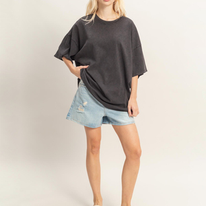 Camiseta 100% Algodón Lavado para Hombre, Estilo Vintage Oversize con Lavado Ácido, Personalizable con Logo, Ropa Urbana de Verano para Mujer - Product Image 4