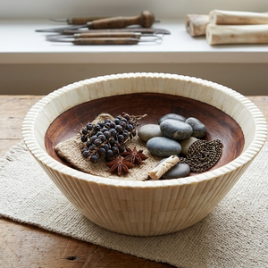 Plato para Servir Hecho a Mano con Incrustaciones de Madreperla |   Plato Decorativo Ecológico para Servir |   Vajilla de Estilo Japonés - Product Image 4