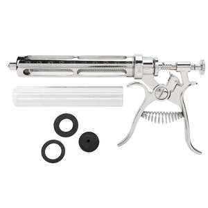 Injecteur de vaccin à double seringue continu réglable et réutilisable pour l'équipement vétérinaire destiné aux bovins, volailles et bétail en ferme - Product Image 4