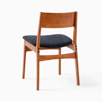 Chaise de salle à manger rembourrée moderne avec pieds en bois massif pour hôtel, restaurant, mobilier résidentiel