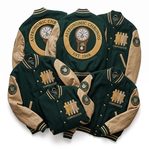 OEM Custom Varsity Letterman Jacket Wool Leather Sleeves Geodesy Guild Plumb Tower Embroidery Plumb Bob Patch <b>Maroon</b> <b>Coat</b> - Product Image 2