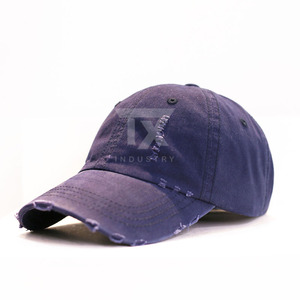 Custom Embroidery Logo High Quality Unstructured Baseball <b>Caps</b> Washed <b>Vintage</b> Distressed <b>Cap</b> 5 Panel Baseball <b>Cap</b> - Product Image 4