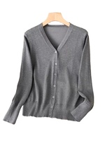 Cardigan d'hiver vintage pour femme, col rond, tricoté, écologique, séchage rapide, anti-plis, respirant, boutons sur le devant