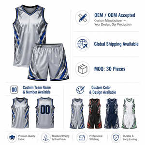 Uniforme de Baloncesto Unisex Directo de Fábrica, Conjunto de Camiseta y Pantalones Cortos, Ecológico, de Secado Rápido, Transpirable, Ligero, Personalizable para Equipos - Product Image 5