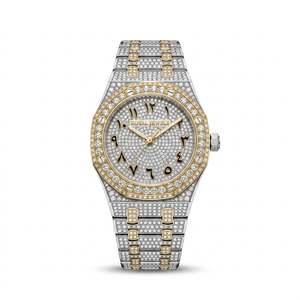Reloj de Lujo para Hombre con Diamantes Moissanite, Acero Inoxidable, Diseño Esqueleto y Esfera Estilo Boda - Product Image 4