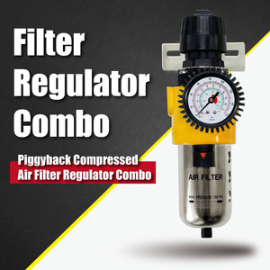 1/2" Pneumatic Air Filter Regulator with Analog Pressure Gauge Taiwan Made - Product Image 2