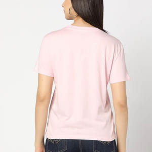 Camiseta de Manga Corta con Cuello Redondo Rosa para Mujer, Estampado con el Logotipo de Barcelona, España, Ropa Casual, 100% Algodón Jersey, Transpirable - Product Image 2
