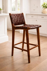 Tabourets de bar en bois de manguier haut de gamme pour cuisine, chaise haute de luxe, mobilier de café moderne, chaises de bar au meilleur prix - Product Image 3