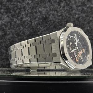 Nouvelle montre mécanique pour homme de luxe de style royal de 41 mm, en acier inoxydable, avec lunette octogonale, cadran squeletté et double roue d'équilibrage - Product Image 2