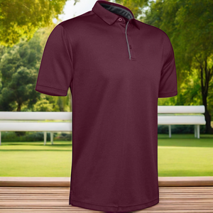 เสื้อโปโลผู้ชายสีขาว แขนสั้น ผ้าปิเก้ คอตตอน ระบายอากาศได้ดี สวมใส่สบาย สีพื้น ทรงปกติ - Product Image 6