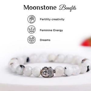 High Quality Rainbow moonstone <b>Beads</b> Buddha <b>Bracelet</b> Romantic Gift Fashion Charm Jewelry for <b>Men</b> Women Energy Meditation - Product Image 2