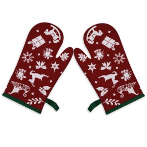 Christmas Printed Design 100% Cotton Customized <b>Oven</b> Mitten at Cheapest Price Manufacturer in India. - Product Image 6
