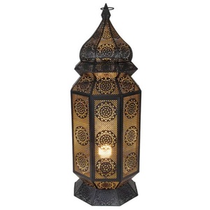 Contemporary iron lantern crafted for charming home ambiance and versatile decorative lighting presentation purposes - Product Image 6